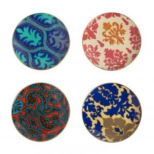 Tracy Reese x Neiman Marcus for Target Set of 8 Dessert Plates w/ 18k Gold Trim